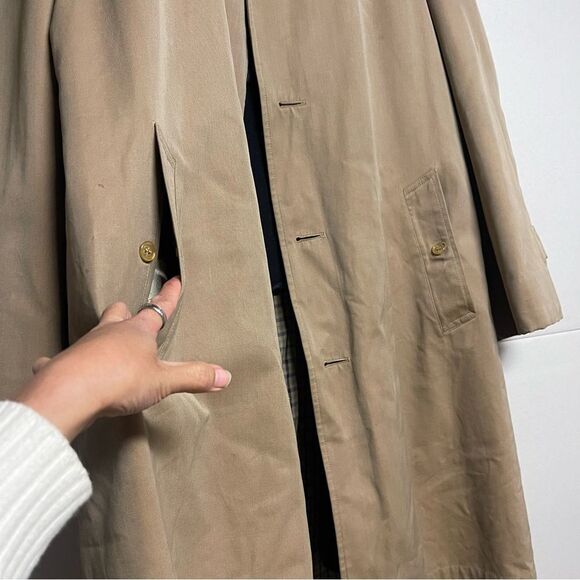 Brooks Brothers Traveler England Heavy Duty Canvas Wool Lined Trench Jacket - Picture 14 of 16